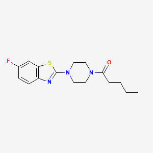 molecular formula C16H20FN3OS B2984563 1-(4-(6-氟苯并[d]噻唑-2-基)哌嗪-1-基)戊烷-1-酮 CAS No. 897473-18-6