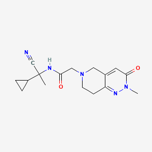 N-(1-cyano-1-cyclopropylethyl)-2-{2-methyl-3-oxo-2H,3H,5H,6H,7H,8H-pyrido[4,3-c]pyridazin-6-yl}acetamide