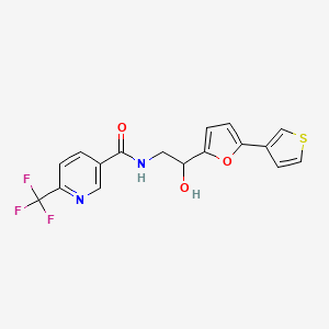 N-(2-hydroxy-2-(5-(thiophen-3-yl)furan-2-yl)ethyl)-6-(trifluoromethyl)nicotinamide