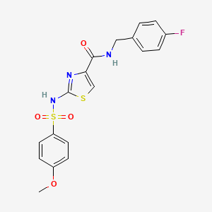 N-(4-fluorobenzyl)-2-(4-methoxyphenylsulfonamido)thiazole-4-carboxamide