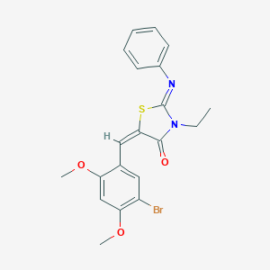 5-(5-Bromo-2,4-dimethoxybenzylidene)-3-ethyl-2-(phenylimino)-1,3-thiazolidin-4-one