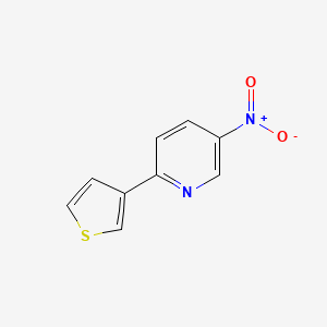 molecular formula C9H6N2O2S B2984586 5-Nitro-2-(3-thienyl)pyridine CAS No. 937602-39-6