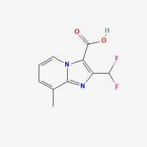 molecular formula C10H8F2N2O2 B2984597 2-(Difluoromethyl)-8-methylimidazo[1,2-a]pyridine-3-carboxylic acid CAS No. 2514942-01-7