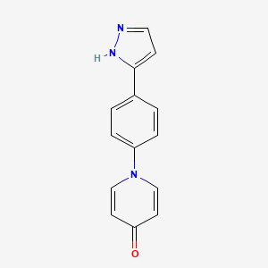 molecular formula C14H11N3O B2984608 1-[4-(1H-pyrazol-5-yl)phenyl]-4(1H)-pyridinone CAS No. 241488-24-4
