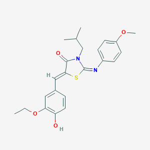 5-(3-Ethoxy-4-hydroxybenzylidene)-3-isobutyl-2-[(4-methoxyphenyl)imino]-1,3-thiazolidin-4-one