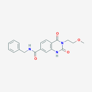 molecular formula C19H19N3O4 B2984641 N-benzyl-3-(2-methoxyethyl)-2,4-dioxo-1,2,3,4-tetrahydroquinazoline-7-carboxamide CAS No. 892269-11-3