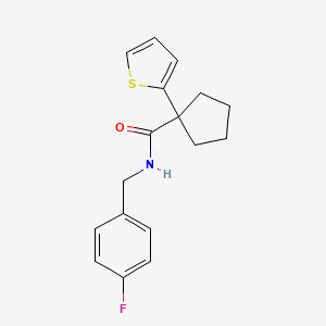 N-(4-fluorobenzyl)-1-(thiophen-2-yl)cyclopentanecarboxamide