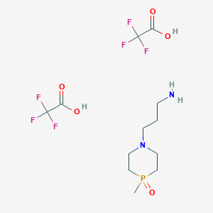 molecular formula C12H21F6N2O5P B2984662 3-(4-Methyl-4-oxo-1,4lambda5-azaphosphinan-1-yl)propan-1-amine;2,2,2-trifluoroacetic acid CAS No. 2416229-59-7