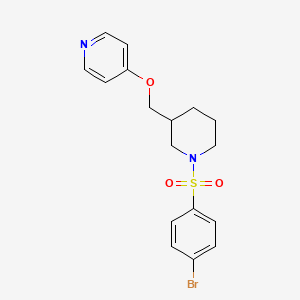 molecular formula C17H19BrN2O3S B2984680 4-[[1-(4-Bromophenyl)sulfonylpiperidin-3-yl]methoxy]pyridine CAS No. 2380068-81-3