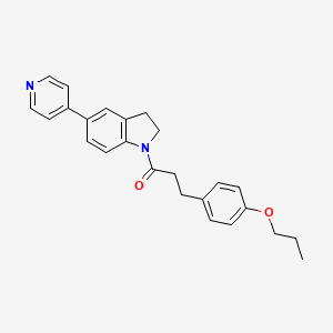 molecular formula C25H26N2O2 B2984682 3-(4-Propoxyphenyl)-1-(5-(pyridin-4-yl)indolin-1-yl)propan-1-one CAS No. 2034374-48-4
