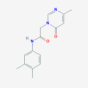 molecular formula C15H17N3O2 B2984706 N-(3,4-二甲苯基)-2-(4-甲基-6-氧代嘧啶-1(6H)-基)乙酰胺 CAS No. 1203167-21-8