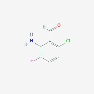 molecular formula C7H5ClFNO B2984713 2-Amino-6-chloro-3-fluorobenzaldehyde CAS No. 1596699-61-4
