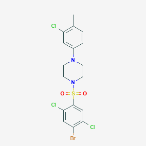 1-(4-Bromo-2,5-dichlorophenyl)sulfonyl-4-(3-chloro-4-methylphenyl)piperazine