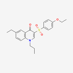 molecular formula C22H25NO4S B2984732 3-((4-乙氧基苯基)磺酰基)-6-乙基-1-丙基喹啉-4(1H)-酮 CAS No. 899217-36-8