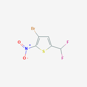 B2984738 3-Bromo-5-difluoromethyl-2-nitro-thiophene CAS No. 864075-29-6