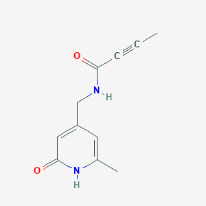 molecular formula C11H12N2O2 B2984741 N-[(2-Methyl-6-oxo-1H-pyridin-4-yl)methyl]but-2-ynamide CAS No. 2411268-09-0