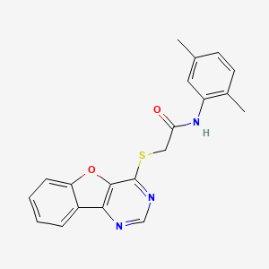 B2984742 2-([1]benzofuro[3,2-d]pyrimidin-4-ylsulfanyl)-N-(2,5-dimethylphenyl)acetamide CAS No. 843637-32-1