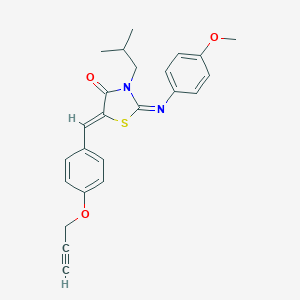 molecular formula C24H24N2O3S B298475 3-Isobutyl-2-[(4-methoxyphenyl)imino]-5-[4-(2-propynyloxy)benzylidene]-1,3-thiazolidin-4-one 