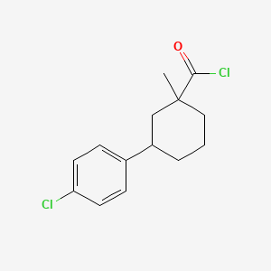 3-(4-Chlorophenyl)-1-methylcyclohexane-1-carbonyl chloride