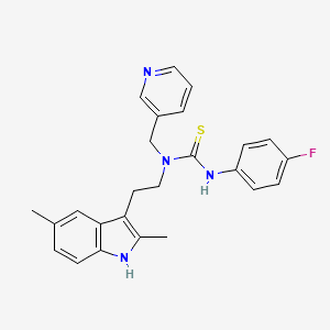 1-(2-(2,5-dimethyl-1H-indol-3-yl)ethyl)-3-(4-fluorophenyl)-1-(pyridin-3-ylmethyl)thiourea