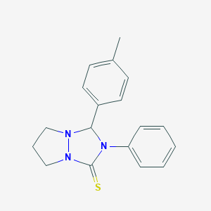 molecular formula C18H19N3S B298480 3-(4-methylphenyl)-2-phenyltetrahydro-1H,5H-pyrazolo[1,2-a][1,2,4]triazole-1-thione 