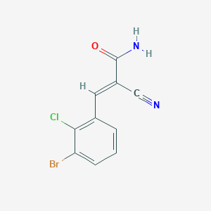 molecular formula C10H6BrClN2O B2984800 (E)-3-(3-Bromo-2-chlorophenyl)-2-cyanoprop-2-enamide CAS No. 2225105-99-5