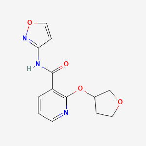 molecular formula C13H13N3O4 B2984812 N-(isoxazol-3-yl)-2-((tetrahydrofuran-3-yl)oxy)nicotinamide CAS No. 2034428-62-9