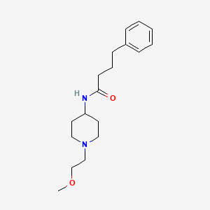 molecular formula C18H28N2O2 B2984814 N-(1-(2-methoxyethyl)piperidin-4-yl)-4-phenylbutanamide CAS No. 1421478-04-7