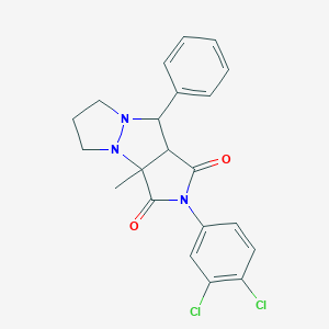 molecular formula C21H19Cl2N3O2 B298482 4-(3,4-Dichlorophenyl)-2-methyl-7-phenyl-1,4,8-triazatricyclo[6.3.0.02,6]undecane-3,5-dione 