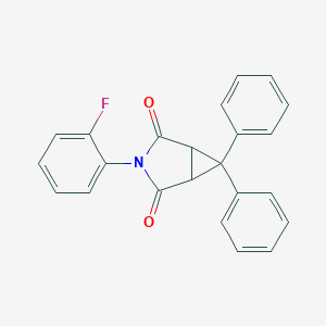 molecular formula C23H16FNO2 B298483 3-(2-Fluorophenyl)-6,6-diphenyl-3-azabicyclo[3.1.0]hexane-2,4-dione 