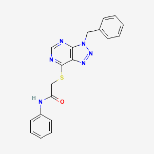2-((3-benzyl-3H-[1,2,3]triazolo[4,5-d]pyrimidin-7-yl)thio)-N-phenylacetamide
