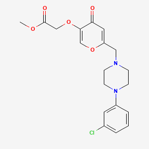 molecular formula C19H21ClN2O5 B2984863 Methyl 2-[6-[[4-(3-chlorophenyl)piperazin-1-yl]methyl]-4-oxopyran-3-yl]oxyacetate CAS No. 898418-34-3