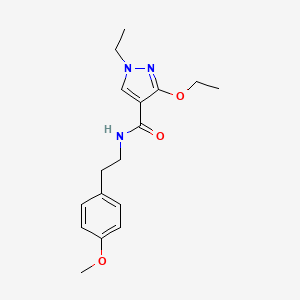 molecular formula C17H23N3O3 B2984864 3-ethoxy-1-ethyl-N-(4-methoxyphenethyl)-1H-pyrazole-4-carboxamide CAS No. 1014087-97-8