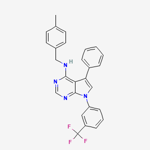 N-(4-methylbenzyl)-5-phenyl-7-[3-(trifluoromethyl)phenyl]-7H-pyrrolo[2,3-d]pyrimidin-4-amine