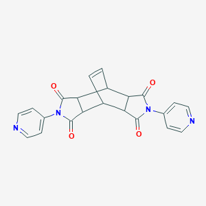 molecular formula C22H16N4O4 B298488 4,10-Di(4-pyridinyl)-4,10-diazatetracyclo[5.5.2.0~2,6~.0~8,12~]tetradec-13-ene-3,5,9,11-tetrone 