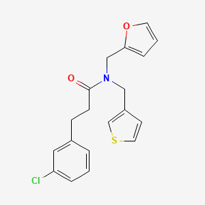 3-(3-chlorophenyl)-N-(furan-2-ylmethyl)-N-(thiophen-3-ylmethyl)propanamide