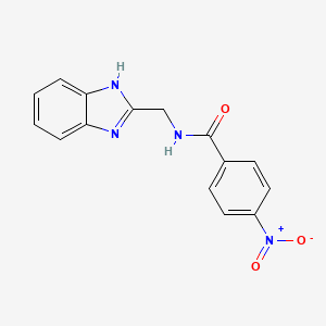 molecular formula C15H12N4O3 B2984888 N-(1H-benzimidazol-2-ylmethyl)-4-nitrobenzamide CAS No. 331653-56-6