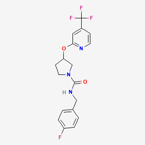 N-(4-fluorobenzyl)-3-((4-(trifluoromethyl)pyridin-2-yl)oxy)pyrrolidine-1-carboxamide