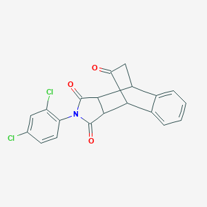 molecular formula C20H13Cl2NO3 B298489 11-(2,4-Dichlorophenyl)-11-azatetracyclo[6.5.2.0~2,7~.0~9,13~]pentadeca-2,4,6-triene-10,12,14-trione 