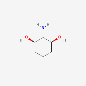 molecular formula C6H13NO2 B2984891 (1R,2R,3S)-2-Aminocyclohexane-1,3-diol CAS No. 2753-42-6; 38332-12-6
