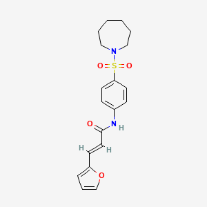 molecular formula C19H22N2O4S B2984903 (E)-N-(4-(azepan-1-ylsulfonyl)phenyl)-3-(furan-2-yl)acrylamide CAS No. 433946-15-7