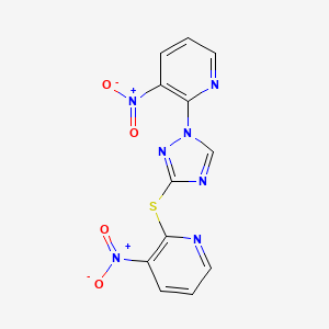 3-nitro-2-{3-[(3-nitro-2-pyridinyl)sulfanyl]-1H-1,2,4-triazol-1-yl}pyridine