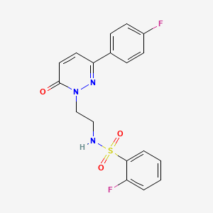 2-fluoro-N-(2-(3-(4-fluorophenyl)-6-oxopyridazin-1(6H)-yl)ethyl)benzenesulfonamide