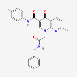 molecular formula C25H21FN4O3 B2984912 1-(2-(benzylamino)-2-oxoethyl)-N-(4-fluorophenyl)-7-methyl-4-oxo-1,4-dihydro-1,8-naphthyridine-3-carboxamide CAS No. 1251611-37-6