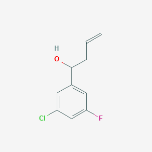 molecular formula C10H10ClFO B2984913 4-(3-Chloro-5-fluorophenyl)-1-buten-4-ol CAS No. 842123-72-2; 90533-23-6