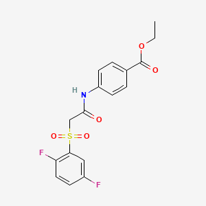 Ethyl 4-({[(2,5-difluorophenyl)sulfonyl]acetyl}amino)benzoate