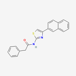 molecular formula C21H16N2OS B2984920 N-(4-(naphthalen-2-yl)thiazol-2-yl)-2-phenylacetamide CAS No. 313549-70-1