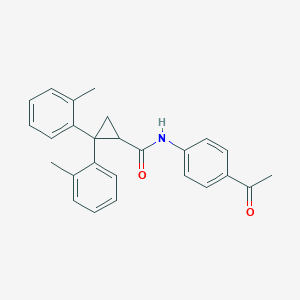 molecular formula C26H25NO2 B298493 N-(4-acetylphenyl)-2,2-bis(2-methylphenyl)cyclopropanecarboxamide 