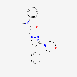molecular formula C23H26N4O2 B2984934 N-methyl-2-(3-morpholino-4-(p-tolyl)-1H-pyrazol-1-yl)-N-phenylacetamide CAS No. 1286705-95-0