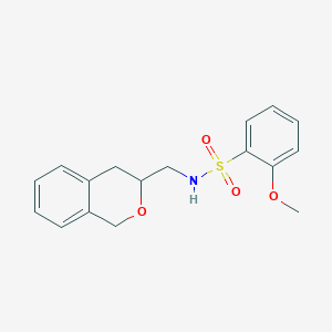 molecular formula C17H19NO4S B2984936 N-(isochroman-3-ylmethyl)-2-methoxybenzenesulfonamide CAS No. 2034319-94-1